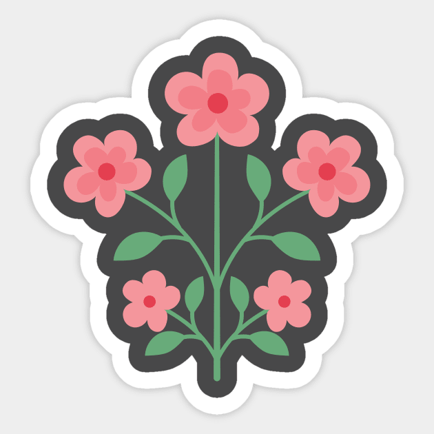 Cut Cartoon Flower Sticker by SWON Design